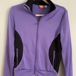 Purple full zip work out jacket